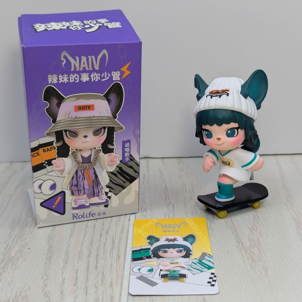 Rolife NAI-V Spice Girls Series Skate Master Figure Teal White Skateboard Anime
